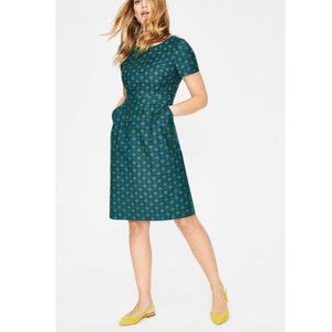Boden | Dresses | Boden Womens Blue Green Sierra Textured Clover Print  Shift Dress Size 8r | Poshmark